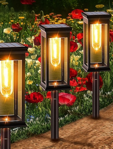  1pç 3 W Luzes Solares LED Energia solar Impermeável Decorativa Branco Quente 1.2 V Iluminação Externa Pátio Jardim 1 Contas LED Natal Ano Novo