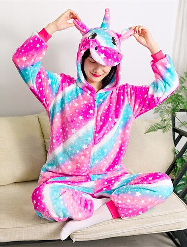  Kid's Adults' Animal Nightwear Onesie Costume Unicorn Onesie Pajamas Kigurumi Pajamas Funny Costume For Men and Women Boys and Girls Christmas Carnival Cartoon