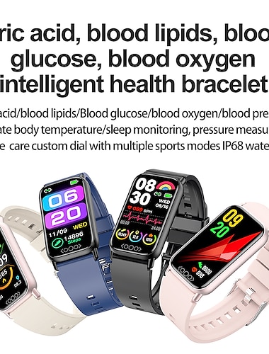 iMosi TK72 Reloj inteligente 1.47 pulgada Smartwatch Reloj elegante Bluetooth Monitoreo de temperatura Podómetro Recordatorio de Llamadas Compatible con Android iOS Mujer Hombre Impermeable Control