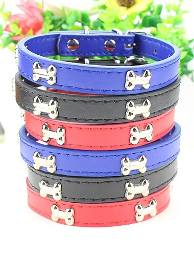  Hund Katt Halsband Justerbara Bärbar Hållbar Utomhus Gång Solid färg