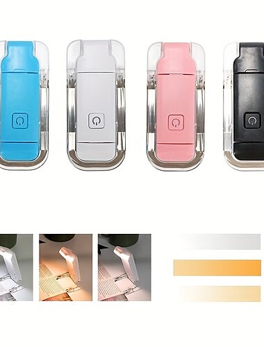  USB перезаряжаемая лампа для чтения книг, светодиодная клипса для ухода за глазами, книжная лампа для чтения в постели, портативная лампа-закладка