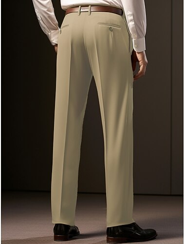  Per uomo Pantaloni Pantaloni Eleganti Pantaloni plissettati Pantaloni da Abito Tasca Semplice Comodità Morbido All'aperto Quotidiano Uscire Moda Casual Nero Blu Reale