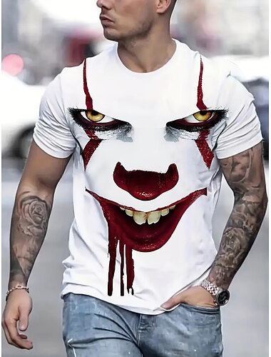  Grappig Kunst de Clown T-Shirt Afdrukken Grappig Street Style Voor Voor heren Volwassenen 3D afdrukken