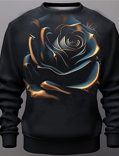  Herr Reste sig Grafisk Tröjor Pullover-tröja Långärmad Tröja Rund hals Mode Dagligen Ledigt 3D-tryck Semester Helgdag Utekväll Mönster Vår & Höst