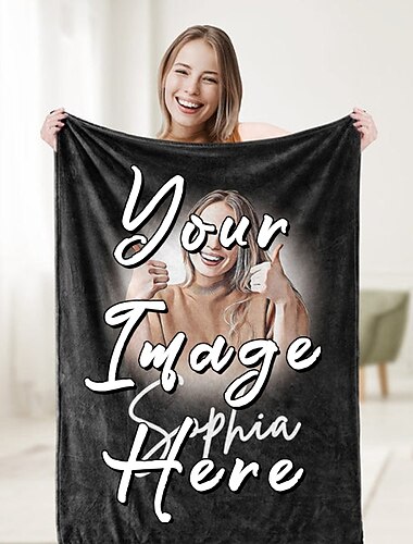  Кастомные одеяла с фотографиями Персонализированные подарки для пар Кастомизированное фотографическое одеяло Подарки Я тебя люблю Подарок на день рождения для жены Мужа Подруги Парня