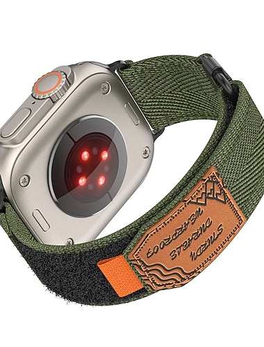  Sport Loop Kompatibel mit Apple Watch Armband 38mm 40mm 41mm 42mm 44mm 45mm 49mm Verstellbar Atmungsaktiv Nylon Ersatzarmband für iwatch Series Ultra 8 7 SE 6 5 4 3 2 1