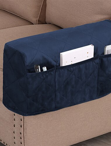  2 stk armlenstrekk for stoler og sofaer sofaarmtrekk til sofaarmlentrekk med sidelomme antiskli møbelbeskytter vaskbare armlenstrekk