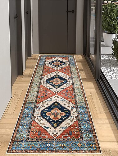  bohemien tapijt loper tapijt entreemat voor huishoudelijk gebruik korte pluche tpr antislip watergewassen bodem lange strook tapijtmat