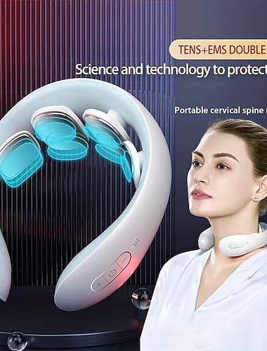  Relieve Neck Pain & Stress with this Smart Low Frequency Pulse Infrared Shoulder Cervical Care Machine Electric Neck Massager