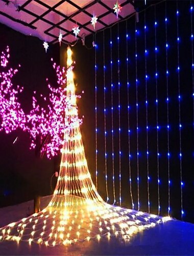  Łańcuchy świetlne LED wodospad deszcz meteorytów deszcz girlanda żarówkowa, świąteczne girlandy led świąteczne dekoracyjne światła do dekoracji zasłon wianków domowych