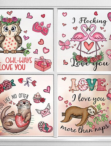  Valentinstag-Dekorationen, Herz-Fensterdekoration, großes rot-rosa Herz, Baum-Amor, Valentinstag-Dekoration für Kinder, Zuhause, Schule, Büro, Klassenzimmer, Hochzeit, Geburtstag, Party, Geschenke, 9