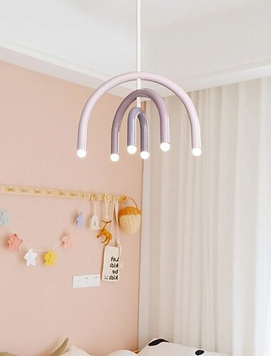  Pendelleuchte, Kreis-Design, Dekoration, Metall-Kronleuchter, nordischer kreativer Stil, Leuchten, Balkon, Esszimmer, Café, Hängelampe, 110–240 V