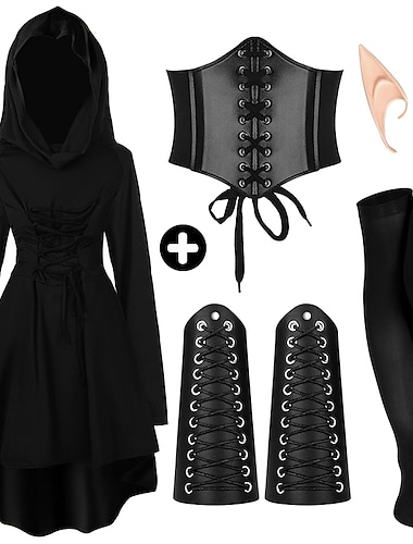  Retro Antiguo Punk y gótico Medieval Vestidos Faja Accesorios Feria del Renacimiento Vikingo Ranger élfico Tiro al arco Mujer Vikingo Fantasía Víspera de Todos los Santos Carnaval Fiesta Casual