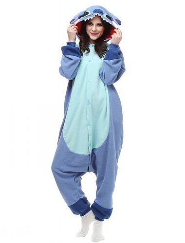  Kigurumi-Pyjamas für Paare, Halloween-Gruppen- und Familienkostüme, Cartoon-blaues Monster-Tier, Unisex-Onesie-Pyjama, lustiges Cosplay-Kostüm für Halloween, Tier-Nachtwäsche