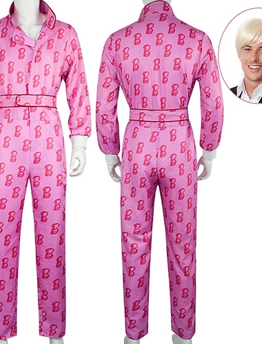  cowboy film outfits dukke hot pink jumpsuit kostume til mænd drenge børn voksne vest stil y2k retro vintage ferie dagligt slid halloween karneval med paryk