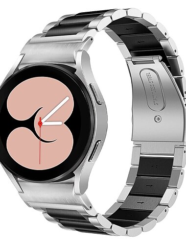  Uhrenarmband für Samsung Galaxy Watch 7/6/5/4 40/44mm, Galaxy Watch 5 Pro 45mm, Galaxy Watch 4/6 Classic 42/46/43/47mm, Watch 3, Active 2, Gear S2 Edelstahl Ersatz Gurt Metallverschluss Luxus