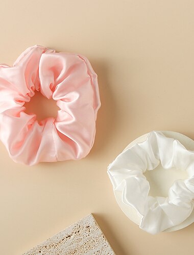  Scrunchies i 100 % mullbärssilke för frizz&amp; brottförebyggande, natursilke hårband inga skador, elastiska hästsvanshållare, 1st