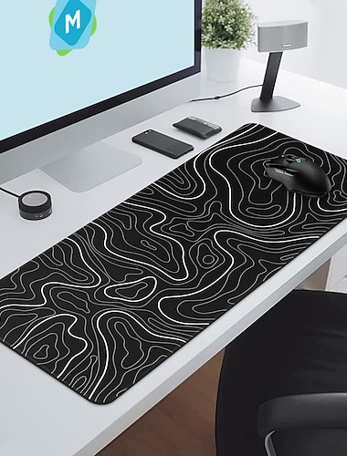  Tapis de souris de jeu grand tapis de clavier 31,5 x 11,8 pouces tapis de souris topographique pour clavier tapis de bureau étendu tapis de souris