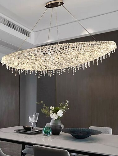  πολυέλαιος led crystal 80 cm /8 light flush mount φώτα σπιράλ σκάλα μακρύς πολυέλαιος βίλα φωτιστικό σκάλας πολυέλαιος duplex 110-240v