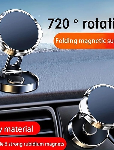  Вращающийся на 720° магнитный автомобильный держатель для телефона, складная универсальная подставка для iPhone GPS