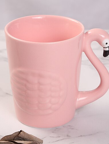  Flamingo-Teekanne – Blumentopf aus Keramik für Tee, Kaffee und Wasser – Geschenk aus weißem Knochenporzellan für die Teeverkostung und zum Verschenken