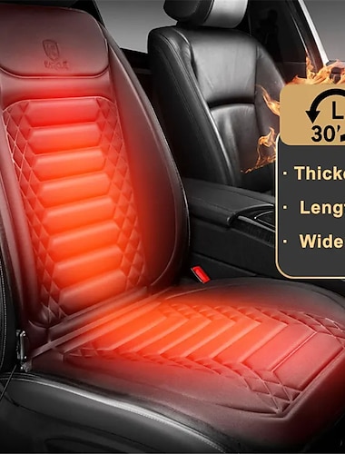  Car Heated Seat Cover 12V 30s Fast Heating Seat Cushion Universal Car Seat Heater Durable Cloth Thicken Car Heating Pad