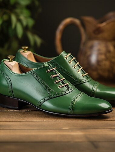  Homme Oxfords Rétro Chaussures formelles Chaussures Bullock Chaussures habillées Marche Rétro Vintage Britanique Noël Bureau et carrière Soirée & Evénement Polyuréthane Massage Confortable Résistance