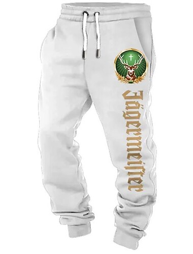  Buchstabe Brautkleider schlicht Herren 3D-Druck Jogginghose Trainingshose Jogginghose Jogger Hosen Hose Outdoor Strasse Casual Polyester Schwarz Weiß Marineblau S M L Mittlere Taillenlinie Elastizität