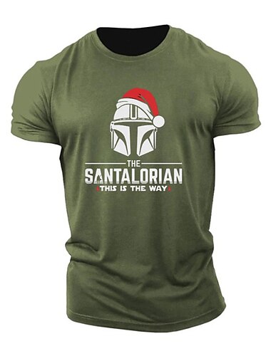  Herren Buchstabe Fröhliche Weihnachten T Shirt T-Shirt Baumwolle Kurzarm Grafik Hemd Schwarz Weiß Rote Bequemes T-Shirt Sport im Freien Ferien Modedesigner-Kleidung