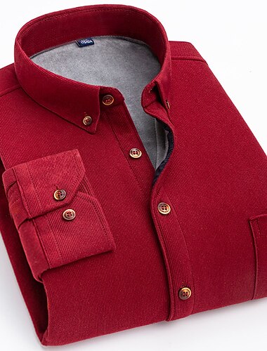  Per uomo Giacca-camicia Colore Solido / Tinta Unita Vacanza Capodanno Giallo Rosso Blu marino scuro Blu Manica Lunga Collo classico Autunno / Inverno Abbigliamento Stampato