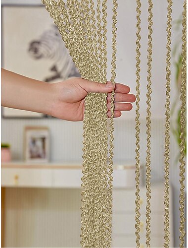  string gordijn deuropening gordijn kwasten kralen curatin, boho macrame schuifdeur gordijn bruiloft wandtapijt decoratie, scheidingswand voor pergola buitenterras