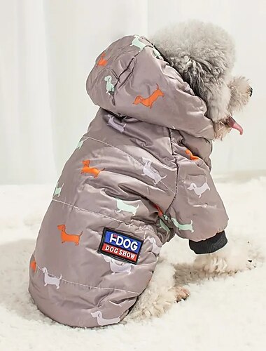  Dog Cat Coat Jacket Sports & Outdoors Casual Winter Warm Breathable Soft Washable Comfortable Outdoor Casual Daily Dog Clothing for Bichon Frise Pomeranian Baby Pet Papillon Small