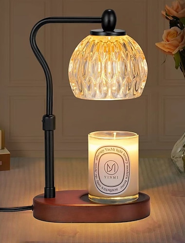  scaldacandele, lampada scaldacandele con timer & scaldacandele con dimmer candele profumate regolabili in altezza, scaldacandele con lampadine 2 * 50w per l'arredamento della casa