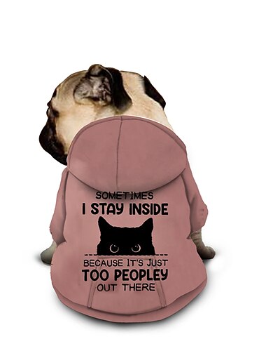  толстовка с капюшоном для собак с буквенным принтом и текстовыми мемами, свитера для собак для больших собак, свитер для собак, однотонный мягкий флис, одежда для собак, толстовка с капюшоном для