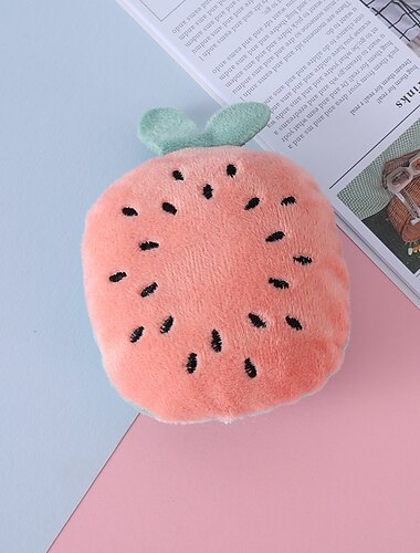  Fournitures pour animaux de compagnie, jouets pour chats, anneau en papier, une variété de jouets en peluche interactifs imitation fruits pour chiens