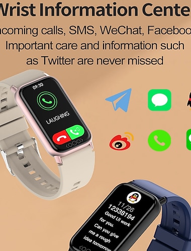  iMosi TK72 Smartklokke 1.47 tommers Smartklokke blåtann Skritteller Samtalepåminnelse Aktivitetsmonitor Kompatibel med Android iOS Unisex Vanntett Mediakontroll Meldingspåminnelse IP68 25mm urkasse