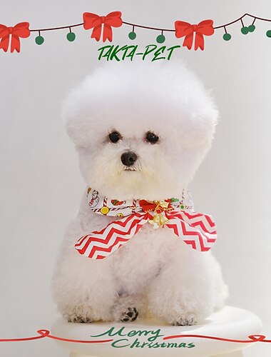  Honden Katten Hondensjaal Hondenbandana Modieus Feest Ademend Zacht Wasbaar Comfortabel Kerstmis Halloween Kerstmis Buiten Casual / Dagelijks Hondenkleding for Bichon Frise pomeranian kleine