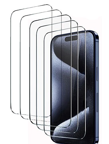 3 Stücke 5 Stücke 10 Stücke Schutzfolie Für Apple iPhone 16 iPhone 15 Pro Max Plus iPhone 14 13 12 11 Pro Max Mini X XR XS Max 8 7 Plus Hartglas 9H Härtegrad Anti-Blasen Anti-Fingerprint High