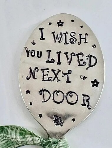  tuin marker vriendschap cadeau, zilver gestempelde lepel plant markers, zilveren plaat gestempelde lepel tuin markers, tuinkunst marker, plantenliefhebber tuindecoratie