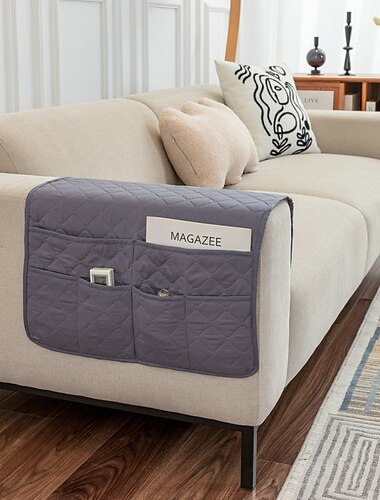  1 Stück Armlehnenbezüge für Stühle und Sofas, Couch-Armlehnenbezüge für Sofas, Armlehnenbezüge mit Seitentasche, rutschfester Möbelschutz, waschbare Armlehnen-Schonbezüge