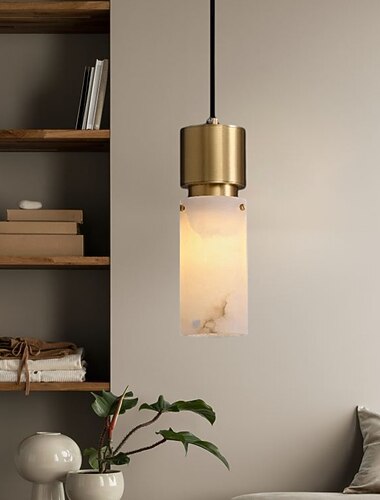  תאורת תליון led מודרנית אור מתכת שיש לחדר אוכל בר מתכת מצופה אלקטרול מתכוונן 110-240v