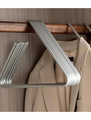  Creative Triangle Clothes Hangers 5pcs Solid Metal Hangers For Coat Trousers Scarf Drying Rack Storage Racks Wardrobe Organizer