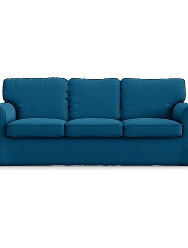  3-Sitzer Sofa-Bezug 100% Baumwoll-Ektorp Couch-Bezug mit 3 Kissenbezügen und 3 Rückenlehnenbezügen Ektorp Bezug waschbarer Möbel-Protektor