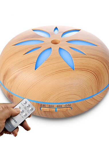  Diffusor für ätherische Öle aus Holz mit großem Fassungsvermögen und Fernbedienung – Ultraschall-Luftbefeuchter für Zuhause und Büro – Aromadiffusor zur Lufterfrischung und Befeuchtung