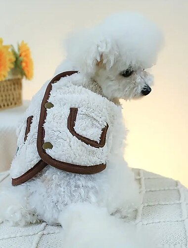  Hund Katze Mäntel Jacke Weste Minimalistisch Lässig Winter Warm Atmungsaktiv Weich Waschbar Bequem Outdoor Alltagstauglich Hundebekleidung for Bichon Frise Zwergspitz Baby Haustier Papillon Klein