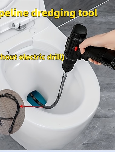  muddringsanordning för elektriska rör, toaletttäppa muddringsverktyg köksavloppsmuddringsverktyg