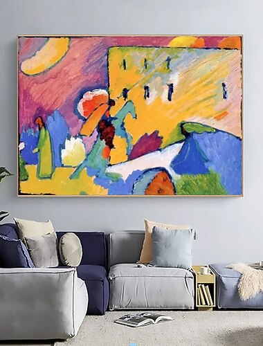  手作り抽象油絵キャンバス壁アート装飾有名なワシリー・カンディンスキー研究即興用家の装飾ロールフレームレス未延伸絵画