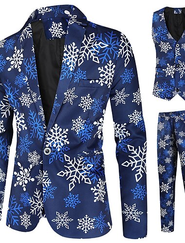  Babbo Natale Completi Vestito da Serata Elegante Abiti di Natale Per uomo Natale vigilia di Natale Completi Natale Per adulto Feste Natale Cappotto Canottiera Pantaloni