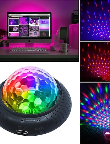  1pc dj discobal podiumlicht auto strobe feestverlichting mini draagbare stembesturing kinderen verjaardag dansclub bar decoratieve lampen