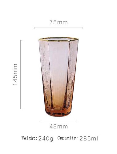  1 Stück Weinglas Nordic Hammer Champagner Rotweinglas Champagnerglas sechseckiges Wasserglas Home Saftglas Weinset.